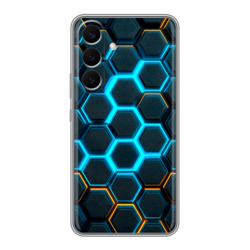 Силиконовый чехол на Samsung Galaxy S26 Plus с принтом Неоновые соты Силиконовый чехол на Samsung Galaxy S26 Plus с принтом Неоновые соты