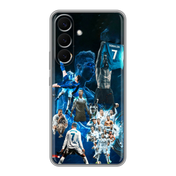 Силиконовый чехол на Samsung Galaxy S26 Plus с принтом Реал Роналдо