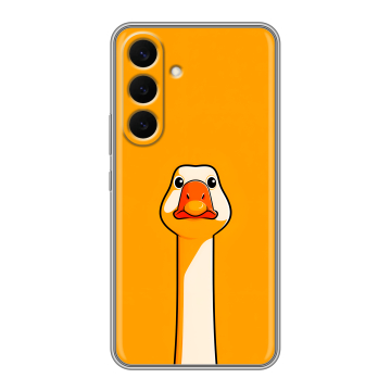 Силиконовый чехол на Samsung Galaxy S26 Plus с принтом Смешная утка Силиконовый чехол на Samsung Galaxy S26 Plus с принтом Смешная утка