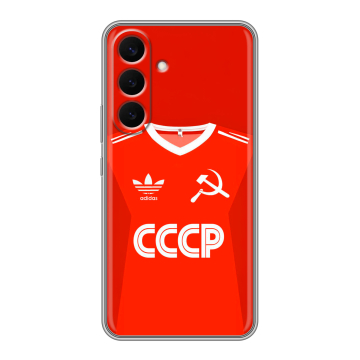 Силиконовый чехол на Samsung Galaxy S26 Plus с принтом Флаг Герб СССР Силиконовый чехол на Samsung Galaxy S26 Plus с принтом Флаг Герб СССР