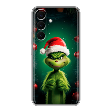 Силиконовый чехол на Samsung Galaxy S26 Plus с принтом Гринч Новый год Рождество Силиконовый чехол на Samsung Galaxy S26 Plus с принтом Гринч Новый год Рождество
