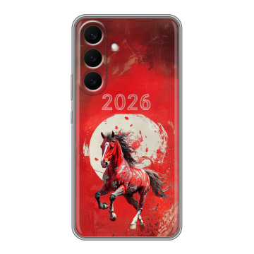 Силиконовый чехол на Samsung Galaxy S26 Plus с принтом Новый год Силиконовый чехол на Samsung Galaxy S26 Plus с принтом Новый год