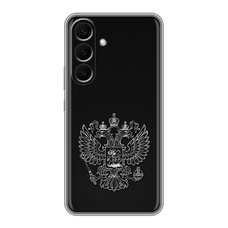 Силиконовый чехол на Samsung Galaxy S26 Plus с принтом Герб России Силиконовый чехол на Samsung Galaxy S26 Plus с принтом Герб России