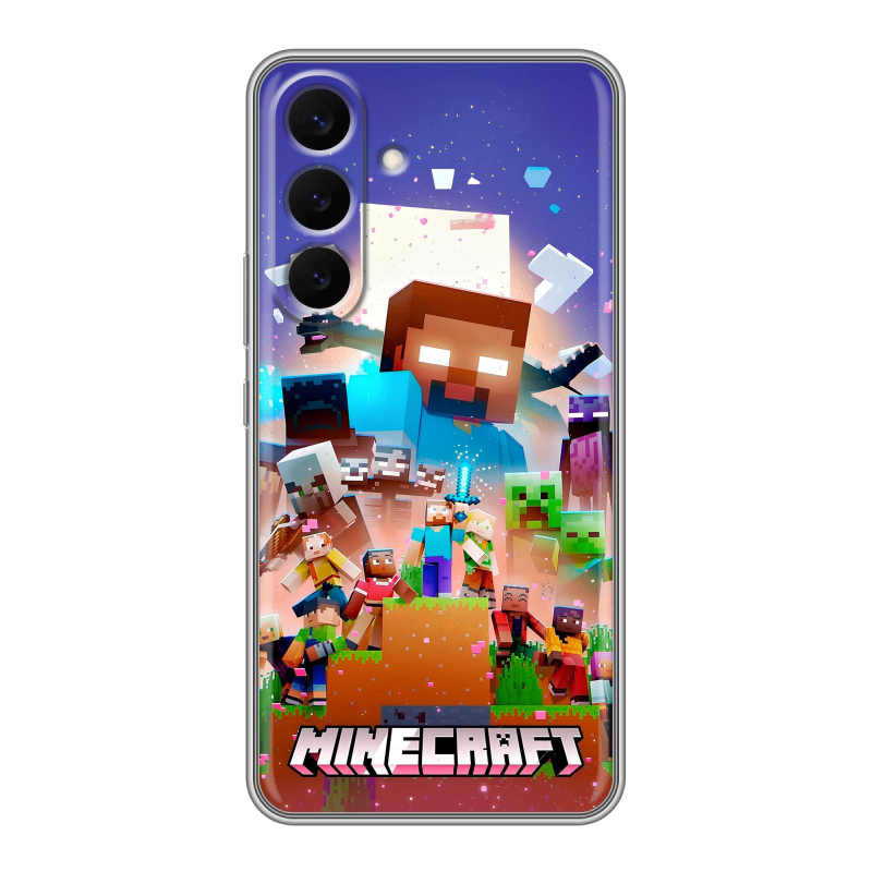 Силиконовый чехол на Samsung Galaxy S26 Plus с принтом Майнкрафт Minecraft Силиконовый чехол на Samsung Galaxy S26 Plus с принтом Майнкрафт Minecraft
