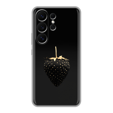 Силиконовый чехол на Samsung Galaxy S26 Ultra с принтом Черная клубника Силиконовый чехол на Samsung Galaxy S26 Ultra с принтом Черная клубника