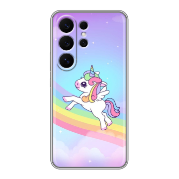 Силиконовый чехол на Samsung Galaxy S26 Ultra с принтом Единорог