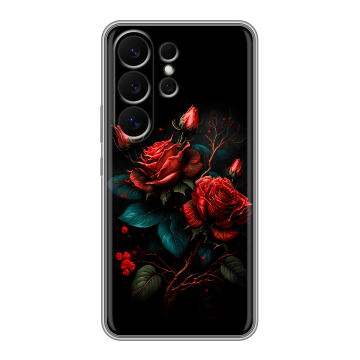 Силиконовый чехол на Samsung Galaxy S26 Ultra с принтом Розы красные