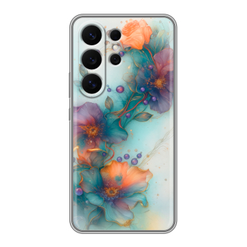 Силиконовый чехол на Samsung Galaxy S26 Ultra с принтом Акварельные цветы