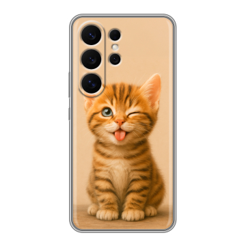 Силиконовый чехол на Samsung Galaxy S26 Ultra с принтом котенок