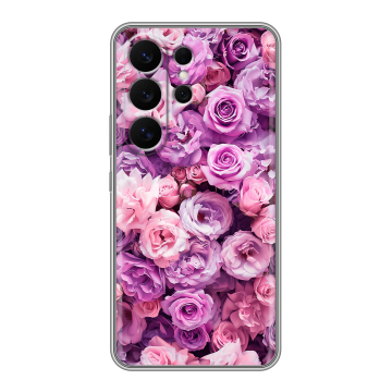 Силиконовый чехол на Samsung Galaxy S26 Ultra с принтом лавандовые розы