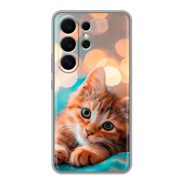 Силиконовый чехол на Samsung Galaxy S26 Ultra с принтом котик Силиконовый чехол на Samsung Galaxy S26 Ultra с принтом котик