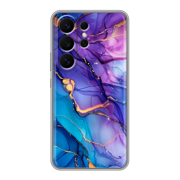Силиконовый чехол на Samsung Galaxy S26 Ultra с принтом синий мрамор Силиконовый чехол на Samsung Galaxy S26 Ultra с принтом синий мрамор