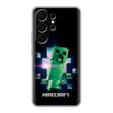 Силиконовый чехол на Samsung Galaxy S26 Ultra с принтом Майнкрафт Minecraft