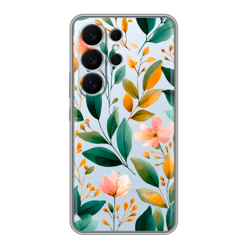 Силиконовый чехол на Samsung Galaxy S26 Ultra с принтом Цветы паттерн