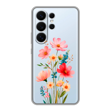 Силиконовый чехол на Samsung Galaxy S26 Ultra с принтом Цветы