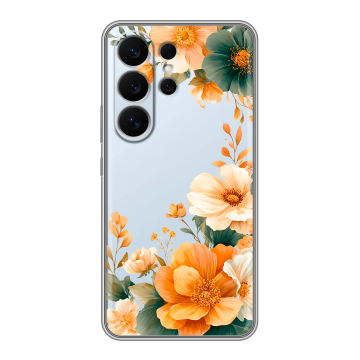 Силиконовый чехол на Samsung Galaxy S26 Ultra с принтом Цветы принт