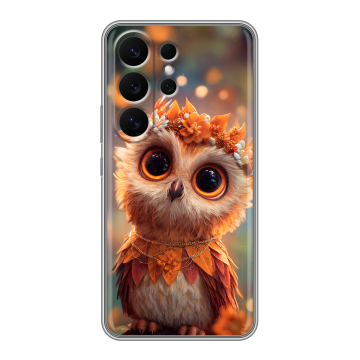 Силиконовый чехол на Samsung Galaxy S26 Ultra с принтом Милая сова