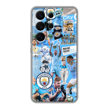 Силиконовый чехол на Samsung Galaxy S26 Ultra с принтом Man City Манчестер Сити
