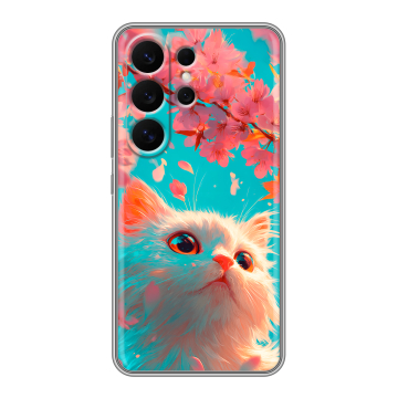 Силиконовый чехол на Samsung Galaxy S26 Ultra с принтом Красивый кот