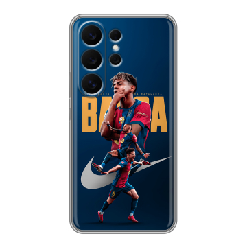 Силиконовый чехол на Samsung Galaxy S26 Ultra с принтом Барселона Barca Yamal Силиконовый чехол на Samsung Galaxy S26 Ultra с принтом Барселона Barca Yamal