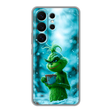 Силиконовый чехол на Samsung Galaxy S26 Ultra с принтом Новый год гринч