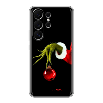Силиконовый чехол на Samsung Galaxy S26 Ultra с принтом Новый год Гринч
