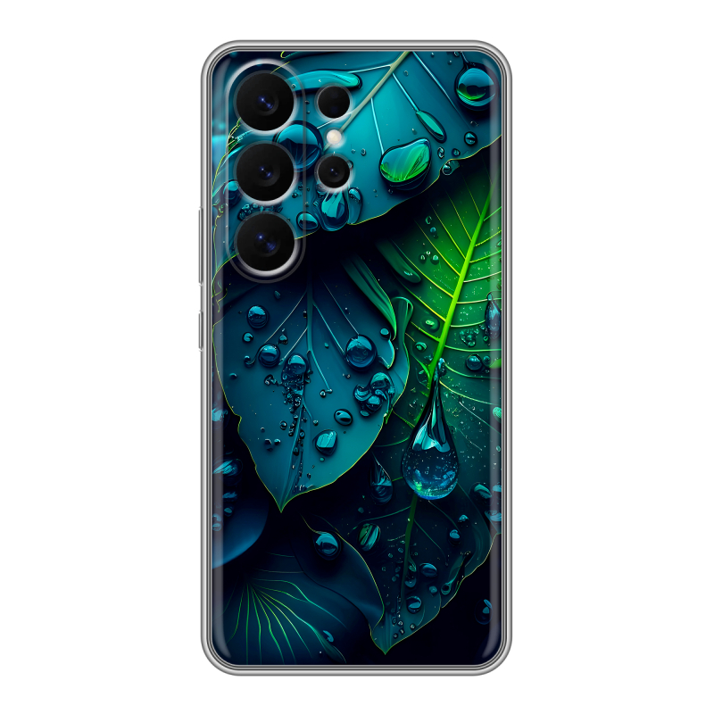 Силиконовый чехол на Samsung Galaxy S26 Ultra с принтом Листья Силиконовый чехол на Samsung Galaxy S26 Ultra с принтом Листья
