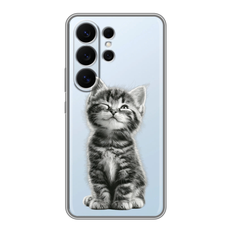 Силиконовый чехол на Samsung Galaxy S26 Ultra с принтом Котенок Силиконовый чехол на Samsung Galaxy S26 Ultra с принтом Котенок