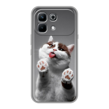 Силиконовый чехол на Infinix Note 60 с принтом Коты Силиконовый чехол на Infinix Note 60 с принтом Коты