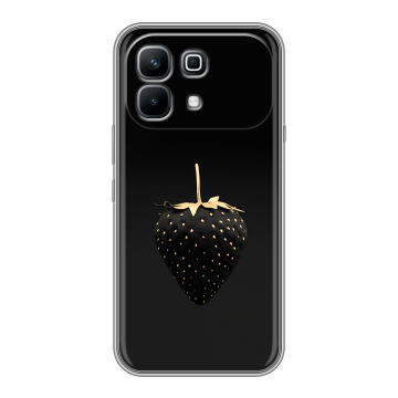 Силиконовый чехол на Infinix Note 60 с принтом Черная клубника
