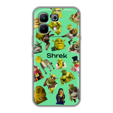 Силиконовый чехол на Infinix Note 60 с принтом Шрек Shrek
