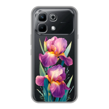 Силиконовый чехол на Infinix Note 60 с принтом Цветы орхидеи
