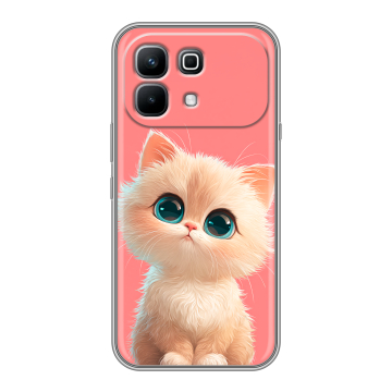 Силиконовый чехол на Infinix Note 60 с принтом Розовый котенок