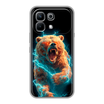 Силиконовый чехол на Infinix Note 60 с принтом Медведь