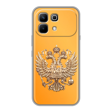 Силиконовый чехол на Infinix Note 60 с принтом Герб Флаг России Силиконовый чехол на Infinix Note 60 с принтом Герб Флаг России