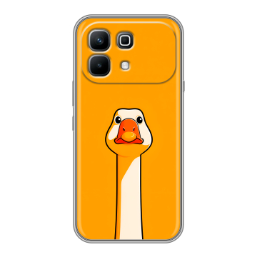 Силиконовый чехол на Infinix Note 60 с принтом Смешная утка Силиконовый чехол на Infinix Note 60 с принтом Смешная утка