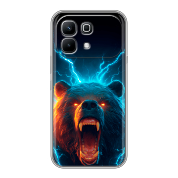 Силиконовый чехол на Infinix Note 60 с принтом Медведь Силиконовый чехол на Infinix Note 60 с принтом Медведь