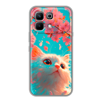 Силиконовый чехол на Infinix Note 60 с принтом Красивый кот Силиконовый чехол на Infinix Note 60 с принтом Красивый кот