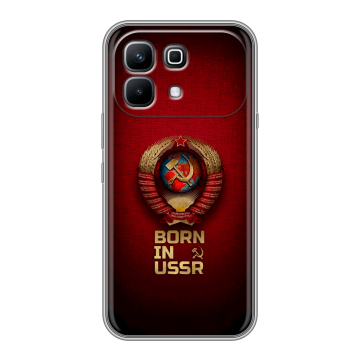 Силиконовый чехол на Infinix Note 60 с принтом Флаг Герб СССР Силиконовый чехол на Infinix Note 60 с принтом Флаг Герб СССР