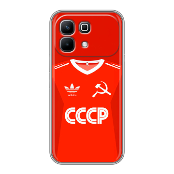 Силиконовый чехол на Infinix Note 60 с принтом Флаг Герб СССР Силиконовый чехол на Infinix Note 60 с принтом Флаг Герб СССР