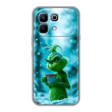 Силиконовый чехол на Infinix Note 60 с принтом Новый год гринч Силиконовый чехол на Infinix Note 60 с принтом Новый год гринч