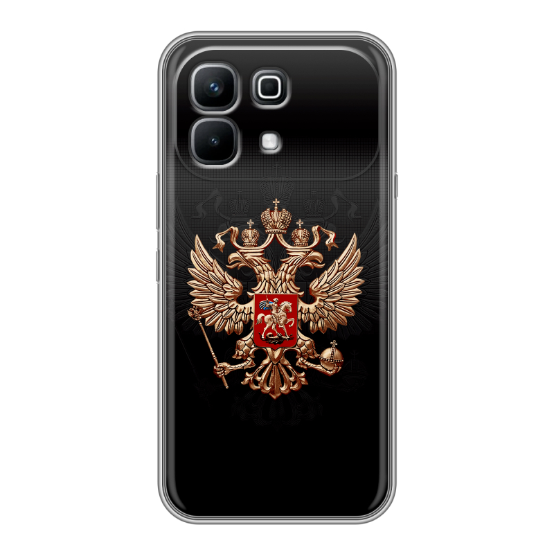 Силиконовый чехол на Infinix Note 60 с принтом Герб России Силиконовый чехол на Infinix Note 60 с принтом Герб России