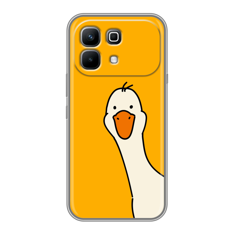 Силиконовый чехол на Infinix Note 60 с принтом Утка Силиконовый чехол на Infinix Note 60 с принтом Утка