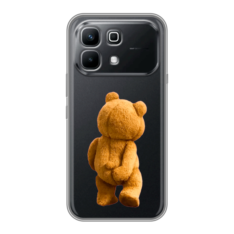 Силиконовый чехол на Infinix Note 60 с принтом Медведь Силиконовый чехол на Infinix Note 60 с принтом Медведь