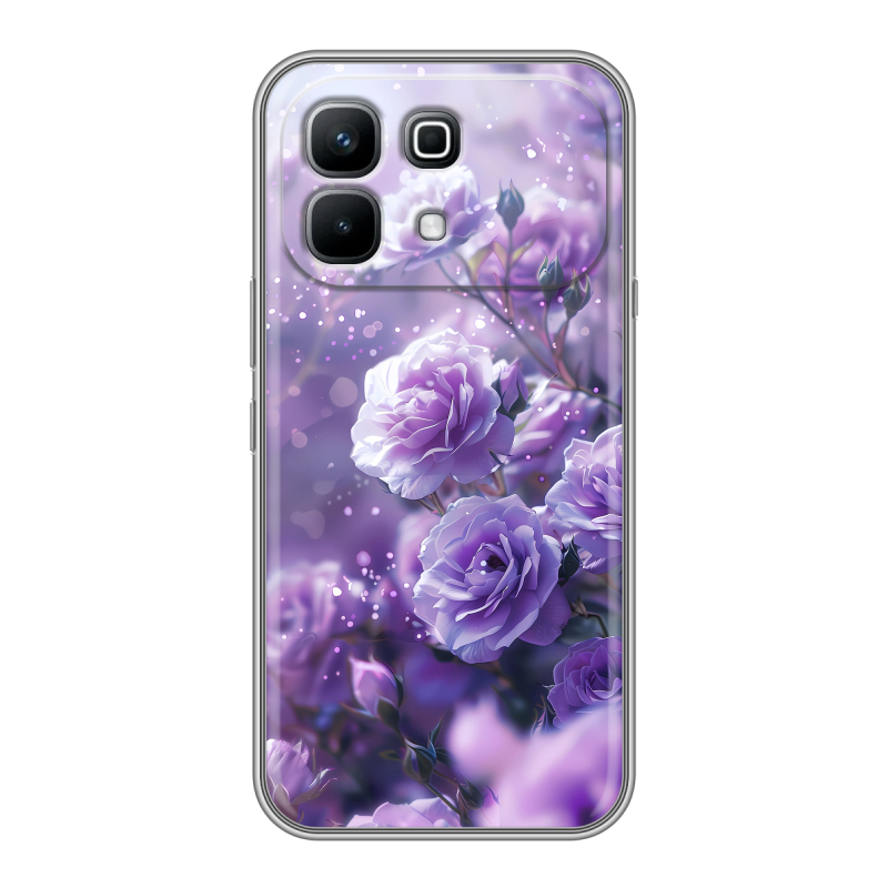 Силиконовый чехол на Infinix Note 60 с принтом Розы цветы Силиконовый чехол на Infinix Note 60 с принтом Розы цветы