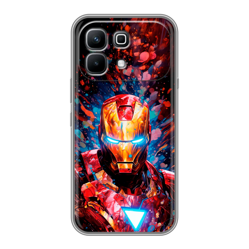 Силиконовый чехол на Infinix Note 60 с принтом Железный человек Ironman Силиконовый чехол на Infinix Note 60 с принтом Железный человек Ironman