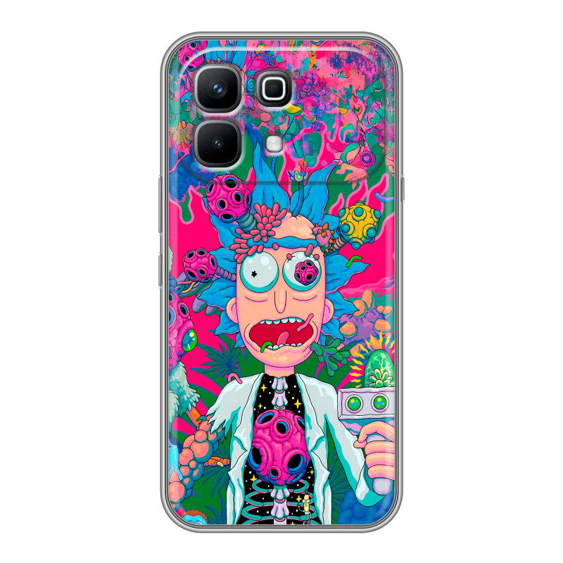 Силиконовый чехол на Infinix Note 60 с принтом Рик и Морти Rick Morty Силиконовый чехол на Infinix Note 60 с принтом Рик и Морти Rick Morty