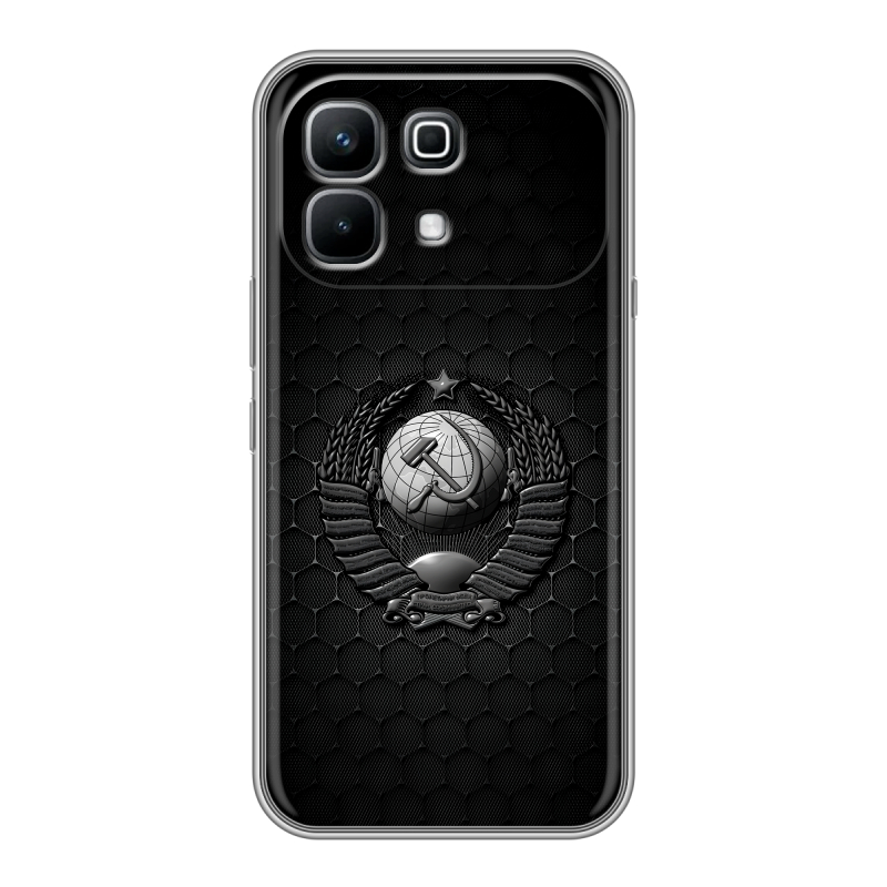 Силиконовый чехол на Infinix Note 60 с принтом Герб Флаг СССР Силиконовый чехол на Infinix Note 60 с принтом Герб Флаг СССР