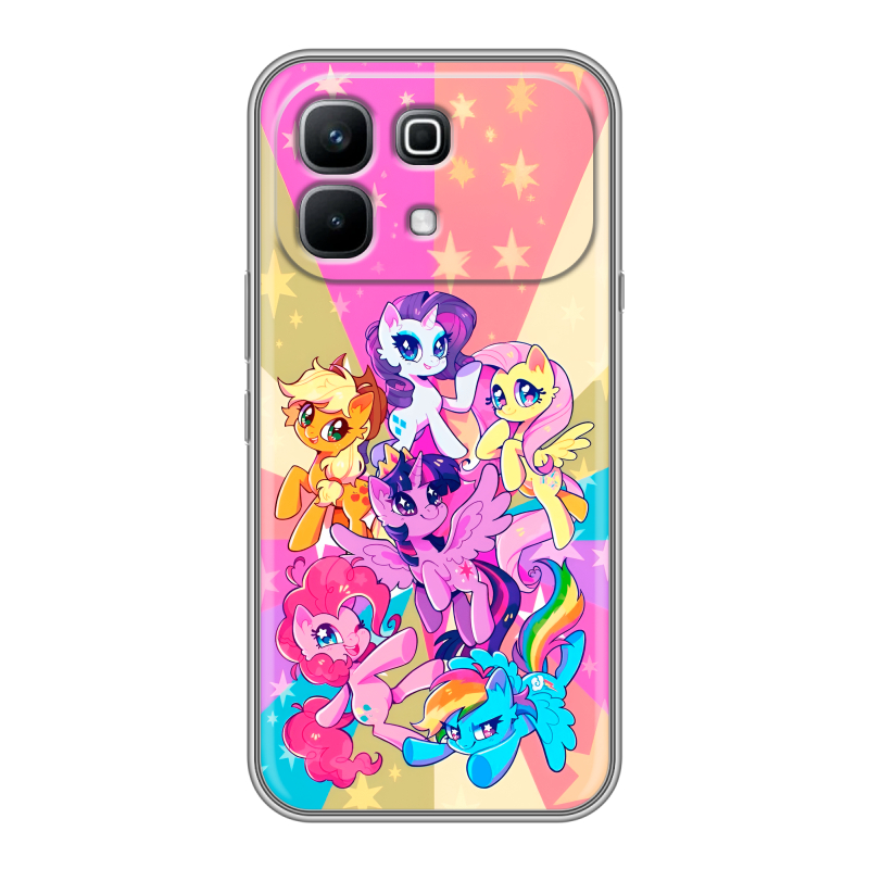 Силиконовый чехол на Infinix Note 60 с принтом My little pony Дружба чудо Силиконовый чехол на Infinix Note 60 с принтом My little pony Дружба чудо