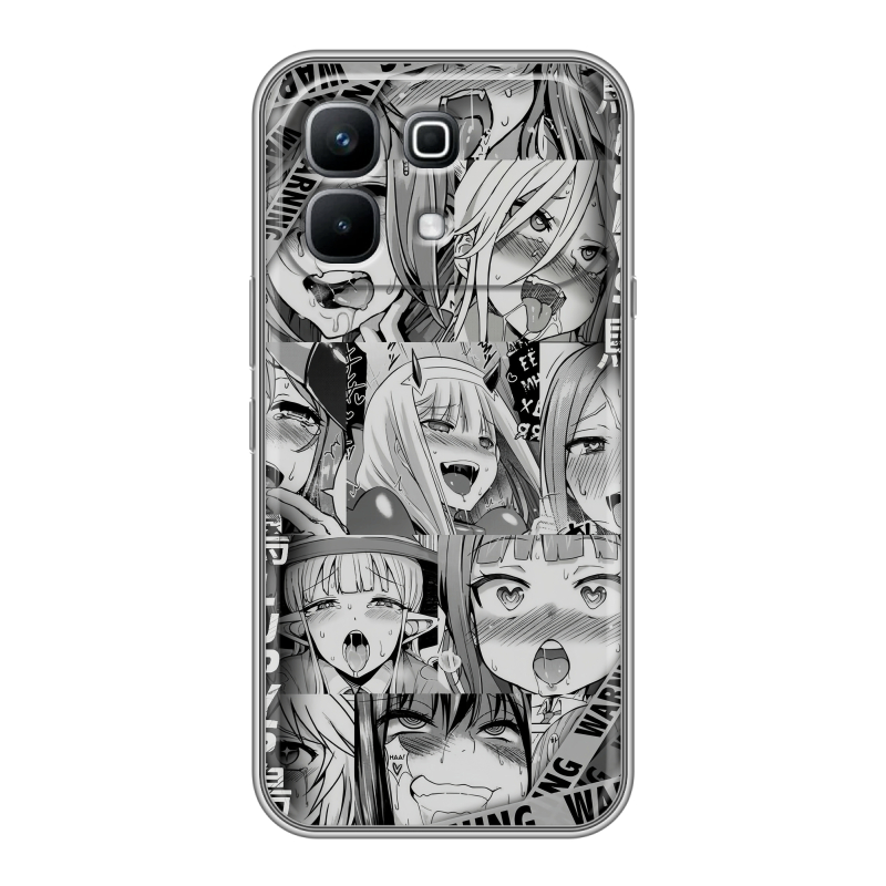 Силиконовый чехол на Infinix Note 60 с принтом Ahegao Ахегао Аниме Силиконовый чехол на Infinix Note 60 с принтом Ahegao Ахегао Аниме